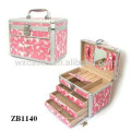 New arrival strong aluminum jewelry box with 3 drawers